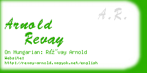 arnold revay business card